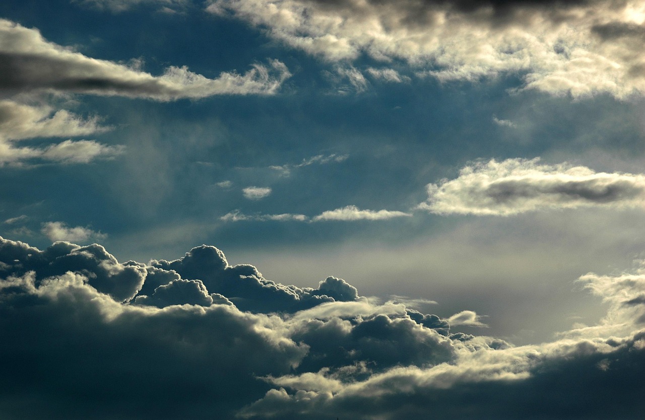 clouds, thunder, weather, nature, storm, rain, dramatic, dark, blue sky, sky, storm clouds, blue, sunlight, sun, sky clouds, clouds sky