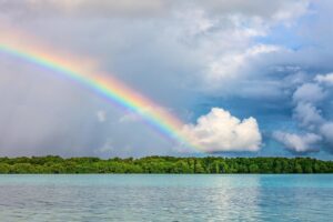 landscape, rainbow, tropical, atoll, nature background, lagoon, widi archipelago, beautiful nature, indonesia, nature, hd wallpapers, hd wallpaper, nature wallpaper